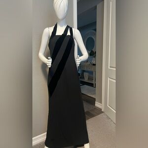 Andrea Polizzi For Rex Lester Elegant Black Halter Dress size 12